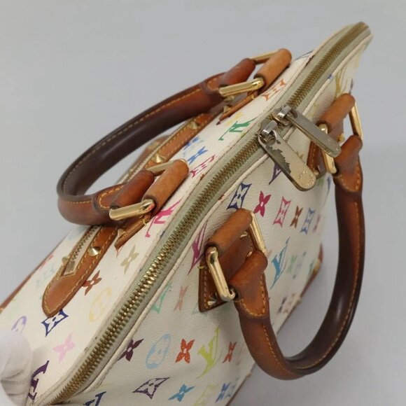 LOUIS VUITTON Monogram Multicolor Alma Hand Bag White M92647 LV Auth 133620 - Picture 7 of 16